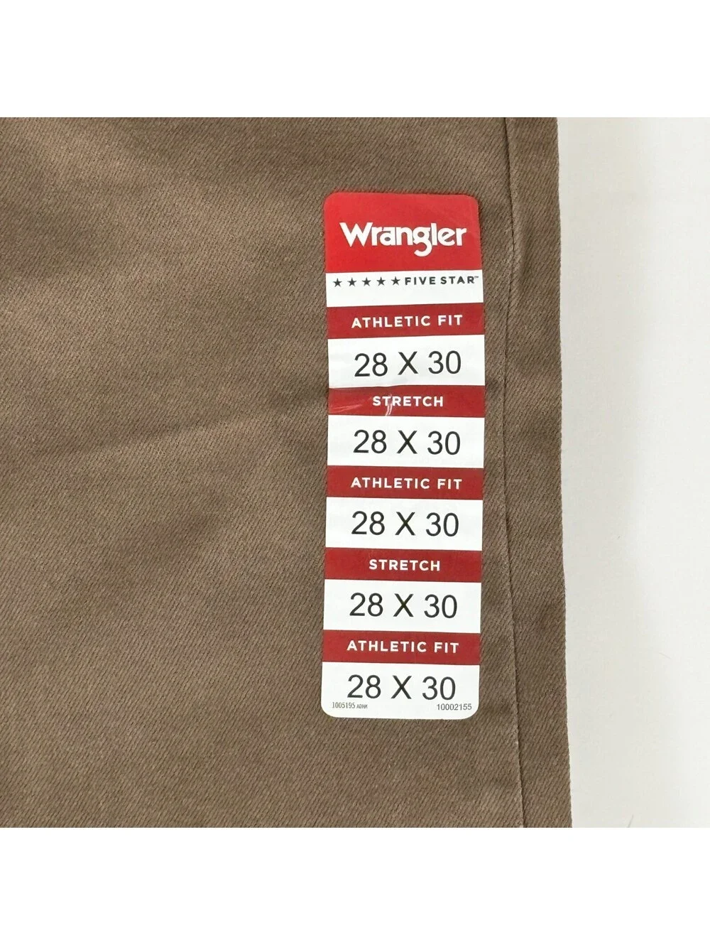 NWT Wrangler Five Star Athletic Fit Jeans Mens 28X30 Brown Stretch 112360009